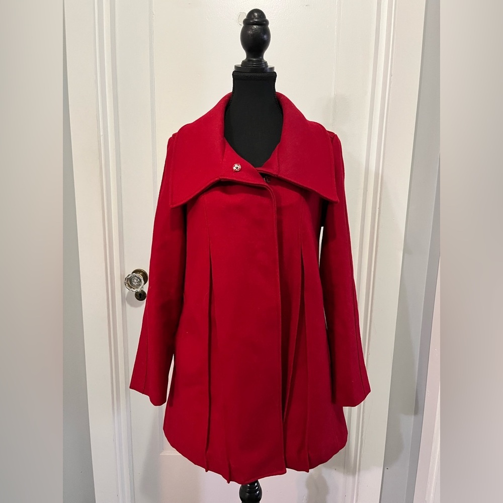 Fever Red Wool Coat – Size S/M (US 6 / UK 10)